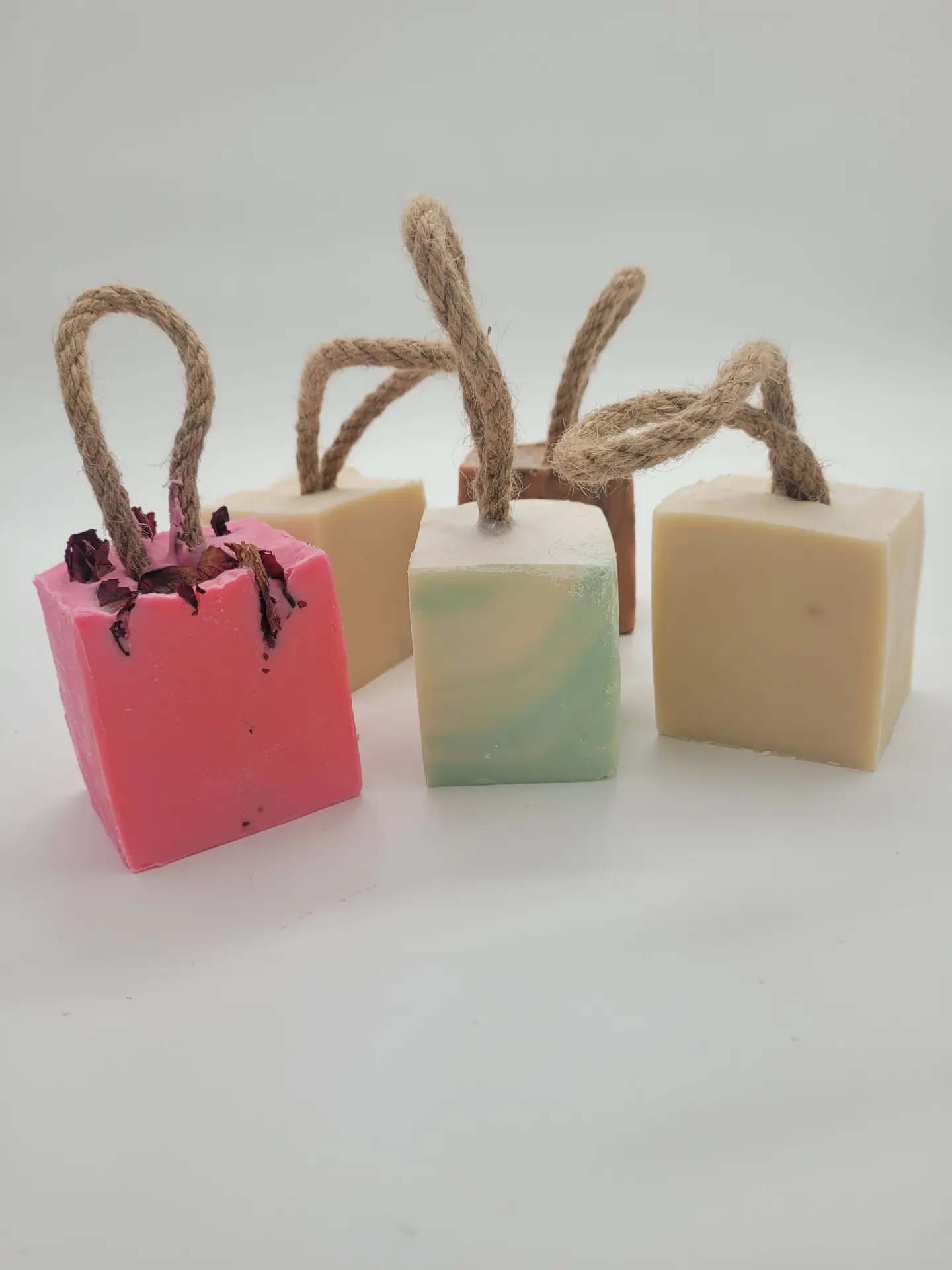 Goats milk soap on a rope