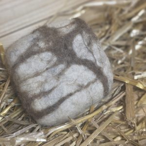 woody goat felted soap