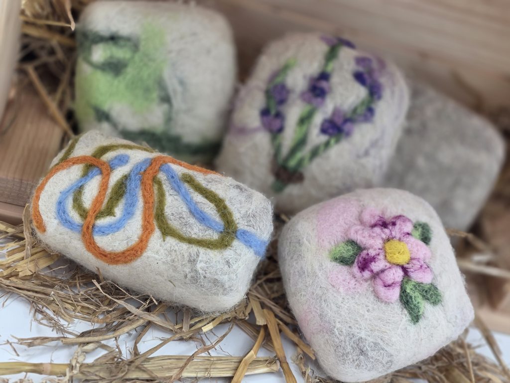 Natural Skincare, Your Skin Will love with the power of goats milk! felted soaps