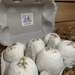 calm goat bath bomb set